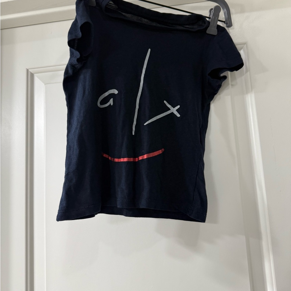 Armani Exchange Kids Black Graphic Tee